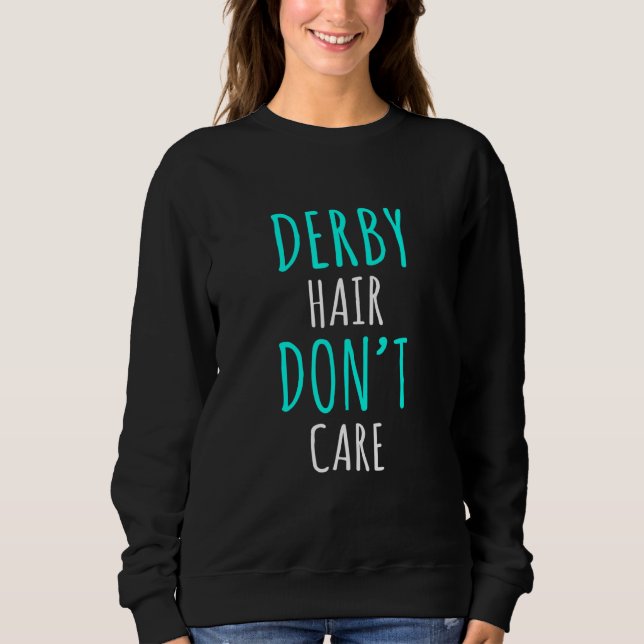 Sudadera Chica Patinadora De Roller Derby Pelo Despreocupad (Anverso)