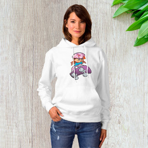 Sudadera Chica Patinadora Diversión Casco Rosa Patineta