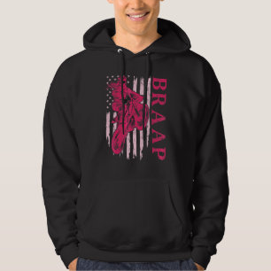 Sudadera Chica piloto de motocross Braap Dirt Bike de rosa 
