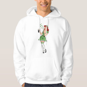 Sudadera Chica Pin Up Irlandesa Amante de la Cerveza