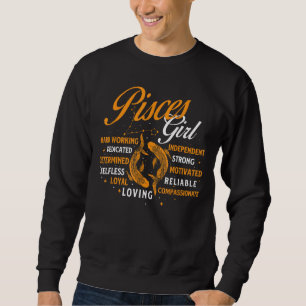 Sudadera Chica Pisces - Astrología Horoscopio Rótulo Zodiac