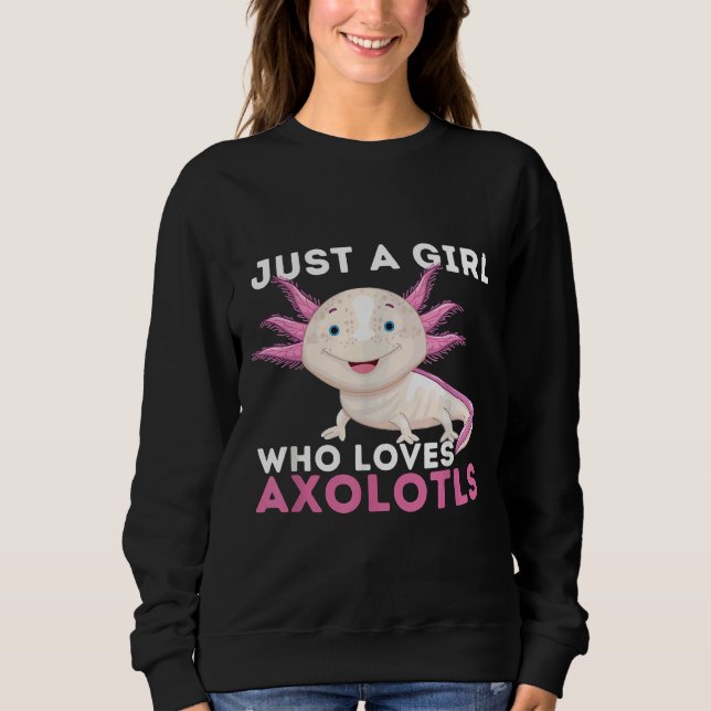 Sudadera Chica que ama a Axolotls (Anverso)