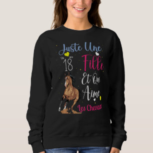 Sudadera Chica que ama a Chica de caballos 18 cumpleaños