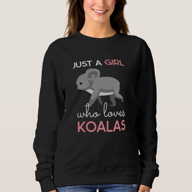 Sudadera Chica que ama a Koalas Australia tiene amante de l (Anverso)