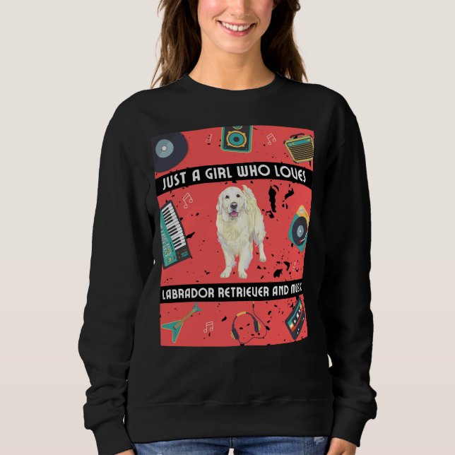 Sudadera Chica que ama a Labrador Recuperador Labrador Recu (Anverso)