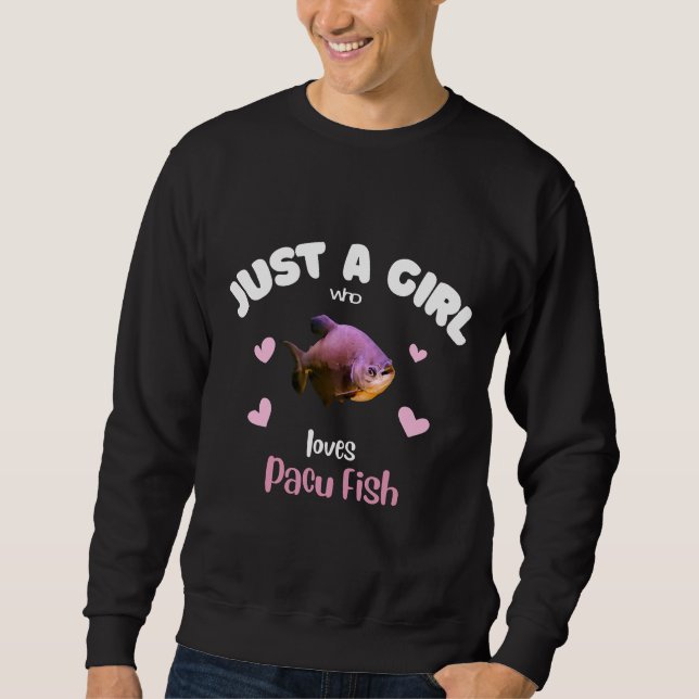 Sudadera Chica que ama el pescado de Pacu (Anverso)