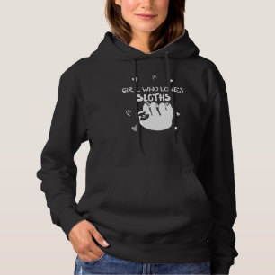 Sudadera Chica que ama las locuras de árbol de eslogan anim