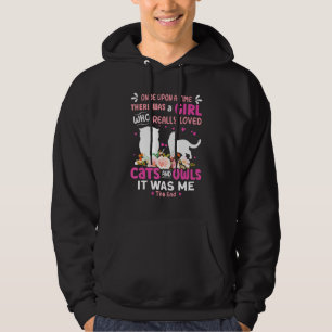 Sudadera Chica Que Realmente Amaba A Los Gatos Y Lechuzas