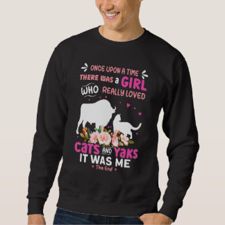 Sudadera Chica Que Realmente Amaba A Los Gatos Y Yaks