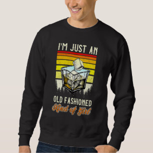 Sudadera Chica retro viejo de moda Bartender Whisky Wine