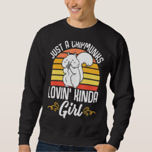 Sudadera Chica Retro Vintage Amante de las Ardillas