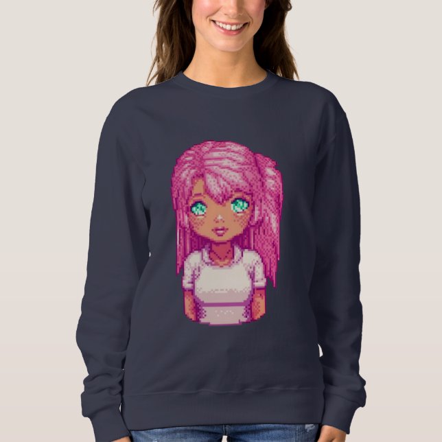 Sudadera Chica rosa del Guardian Celestial (Anverso)