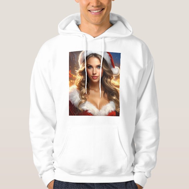 Sudadera Chica Santa de Navidad Nostálgica (Anverso)
