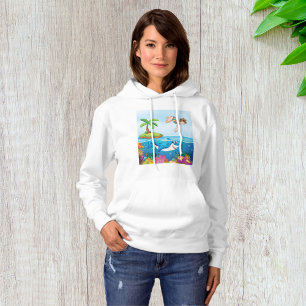 Sudadera Chica Se Sumerge En El Arrecife De Coral De Tiburó