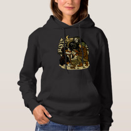 Sudadera Chica Segadora Lindo y Perro Bosque Espeluznante N