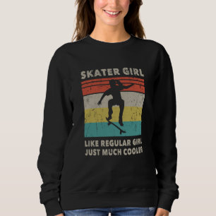 Sudadera Chica Skater Guay Retro Patinaje Patinaje Sobre Ta
