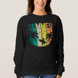 Sudadera Chica Surfista de Verano Hawaii Vintage Surf Bea
