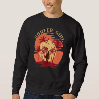 Sudadera Chica Surfista Vintage Surfista Para Hombres Mujer