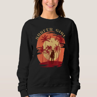 Sudadera Chica Surfista Vintage Surfista Para Hombres Mujer