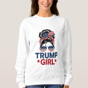 Sudadera Chica Trump Moño Desordenado Trump 2024 Elección A