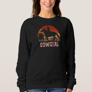 Sudadera Chica Vaquera Caballo montando Rodeo estilo Vieja