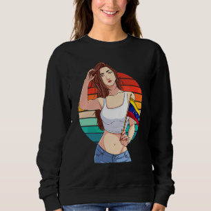 Sudadera Chica Venezolana Bandera De Venezuela Orgullo Vene