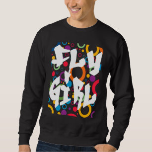 Sudadera Chica Voladora 80s 90s B Girl Hip Hop de Escuela A