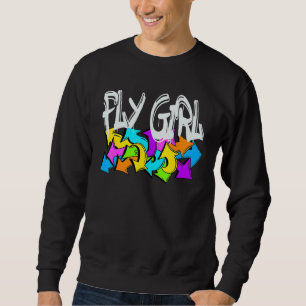 Sudadera Chica Voladora 80s 90s Chica B Hip Hop Antiguo 1