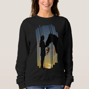 Sudadera Chica Y Caballos Aman El Diseño Minimalista Animal