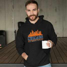 Sudadera Chicago, Illinois Iconic Skyline