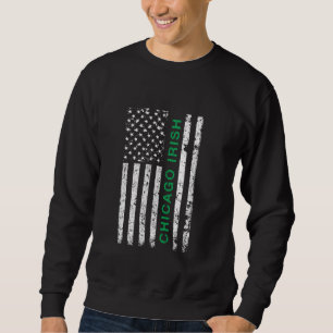 Sudadera Chicago Illinois irlandés americano Irlanda bander