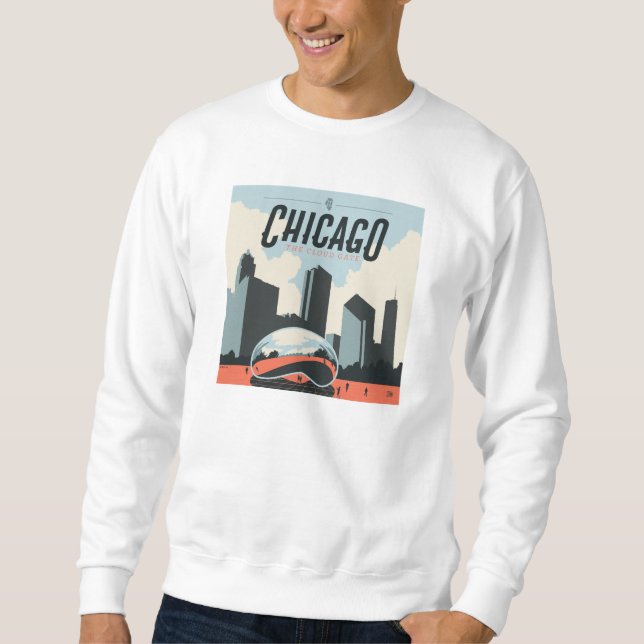 Sudadera Chicago, Illinois | Parque del Milenio (Anverso)