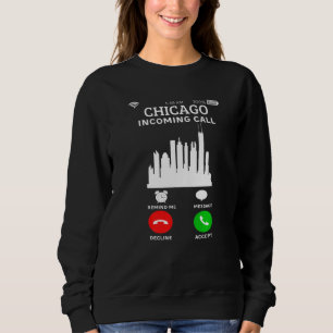 Sudadera Chicago Incoming Call Chicago Illinois Costume