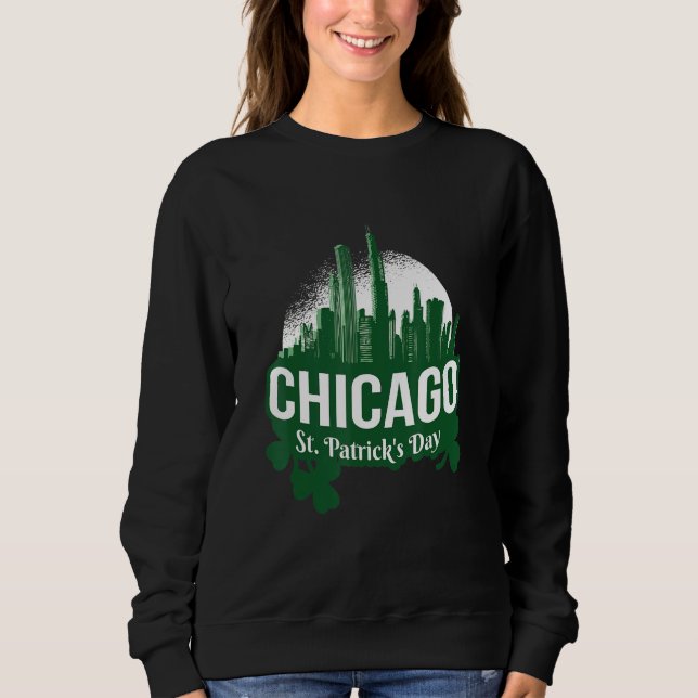Sudadera Chicago St Patricks Day City (Anverso)