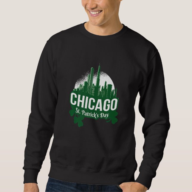 Sudadera Chicago St Patricks Day City (Anverso)