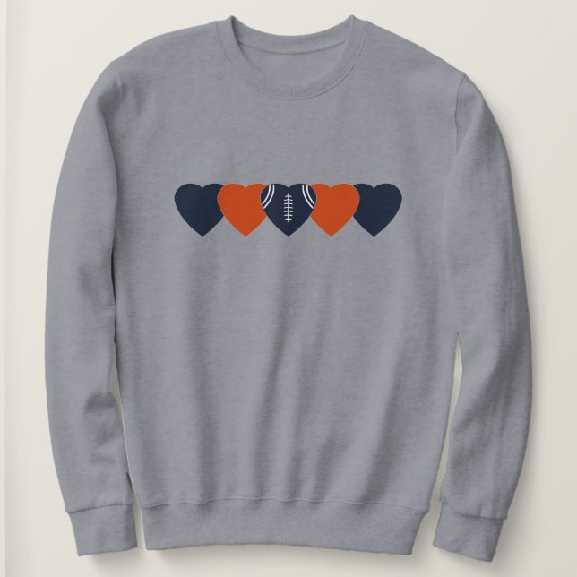 Sudadera Chicago tiene el corazón oscuro en el fútbol (Anverso del diseño)