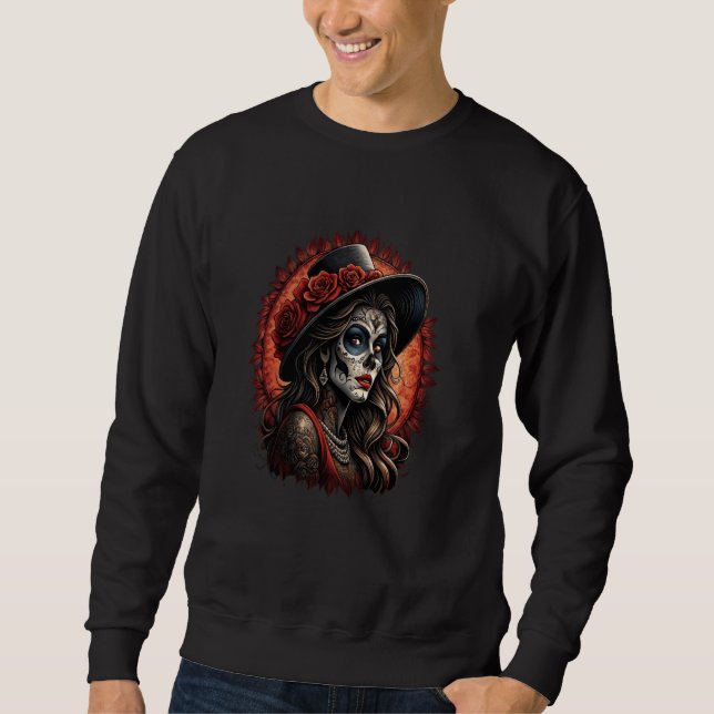 Sudadera Chicano Chicana La Raza Barrio Tattoo Muerte 12 (Anverso)