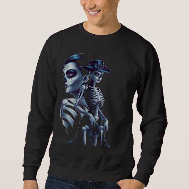Sudadera Chicano Chicana La Raza Barrio Tattoo Muerte 13 (Anverso)