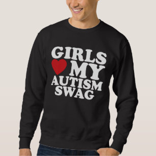 Sudadera Chicas aman mi autismo swag conocimiento corazón