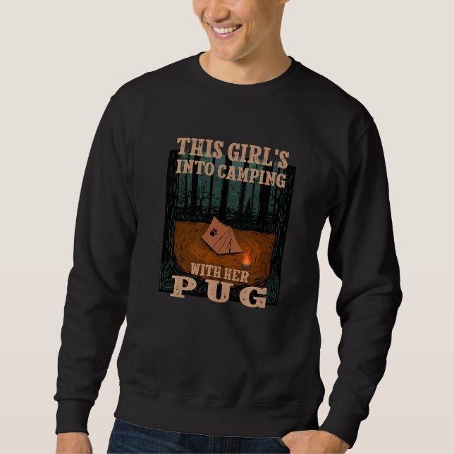 Sudadera Chicas Caminando Con Su Pug De Perro 1 (Anverso)