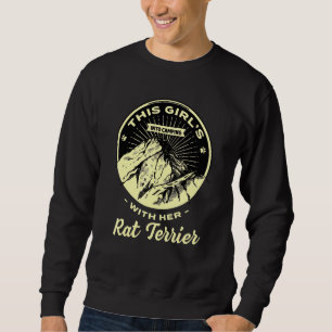 Sudadera Chicas Caminando Con Su Rat Terrier Rattie Cam