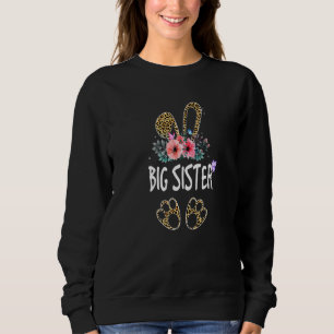 Sudadera Chicas Cute Flor Leopardo Gran Hermana Bunny E