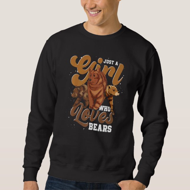 Sudadera Chicas de animales de la Selva Oso Marrón (Anverso)