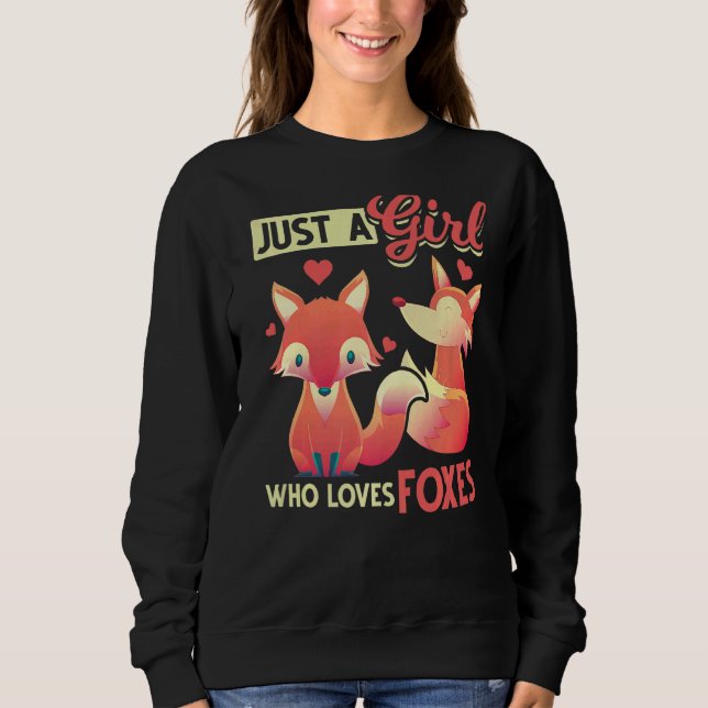 Sudadera Chicas de animales salvajes de zorras (Anverso)
