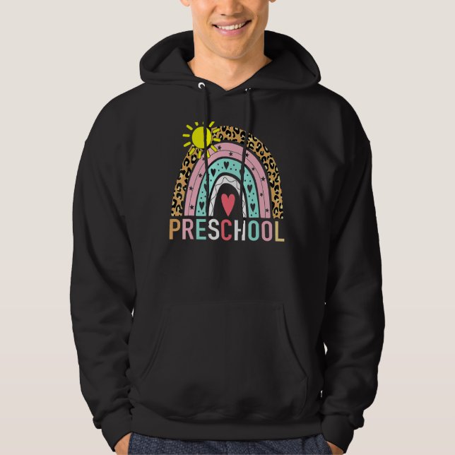 Sudadera Chicas de arcoiris preescolares equipo de profesor (Anverso)