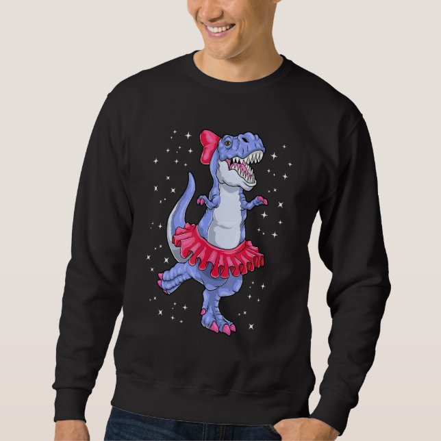 Sudadera Chicas de bailarinas de ballet Ballerina Dinosaur  (Anverso)