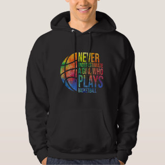 Sudadera Chicas de Baloncesto Nunca Subestimes a una Chica