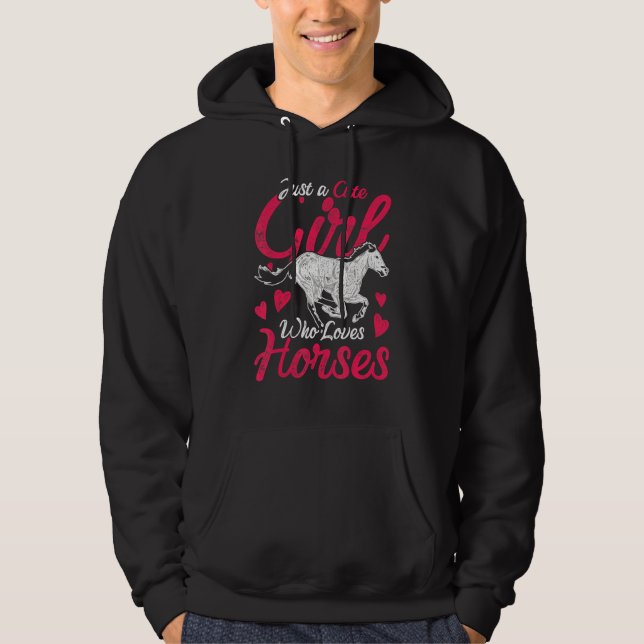 Sudadera Chicas de caballos de animales mujeres equitación  (Anverso)
