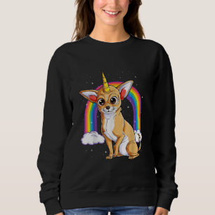 Sudadera chicas de chihuahua unicorn espacio galaxia rainbo