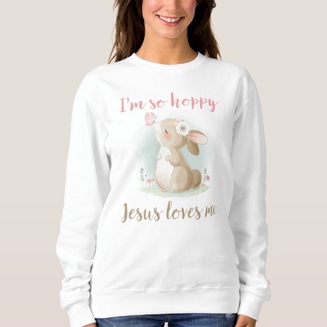 Sudadera Chicas de fe cristiana Soy tan adorable que Jesús  (Anverso)